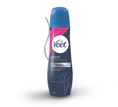 Veet Pure crema depilatoria spray pelli sensibili, 150 ml