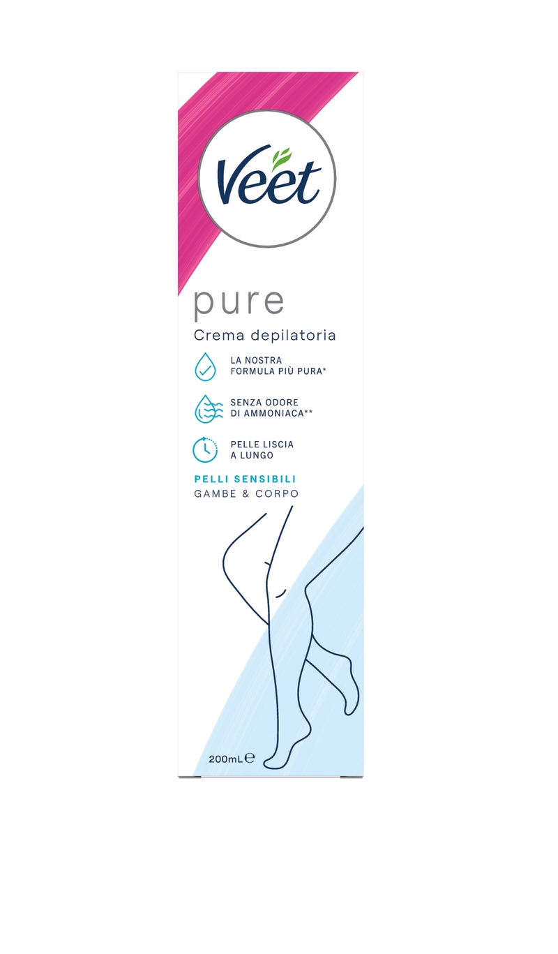 Veet Pure crema depilatoria pelli sensibili, 200 ml