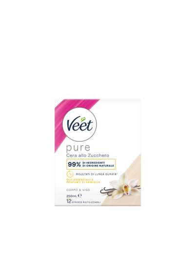 Veet Pure cera allo zucchero, 250 ml