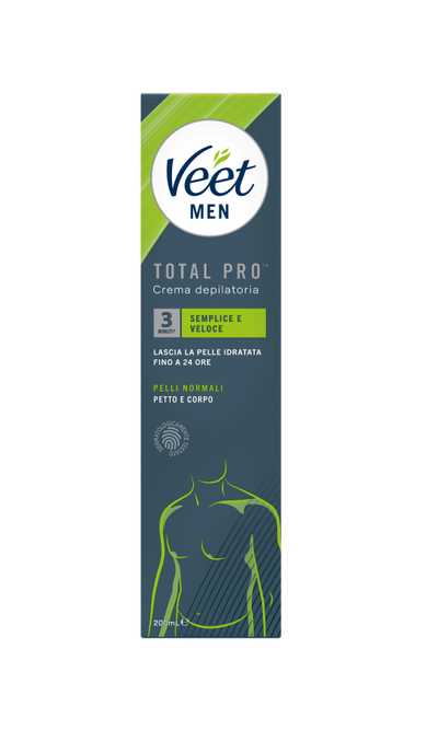 Veet Men crema depilatoria uomo pelli normali, 200 ml