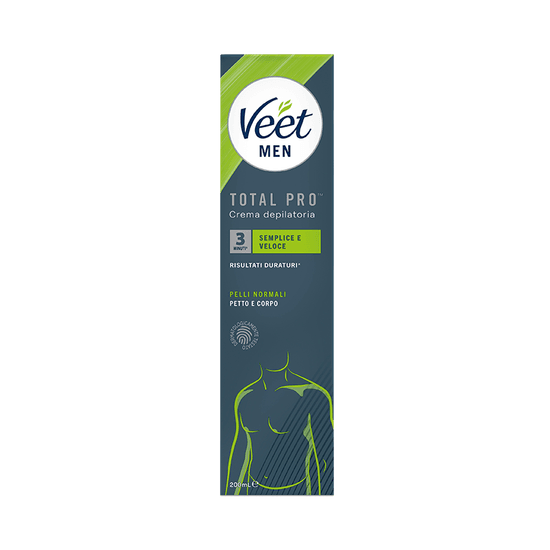 Veet Men crema depilatoria uomo pelli normali, 200 ml