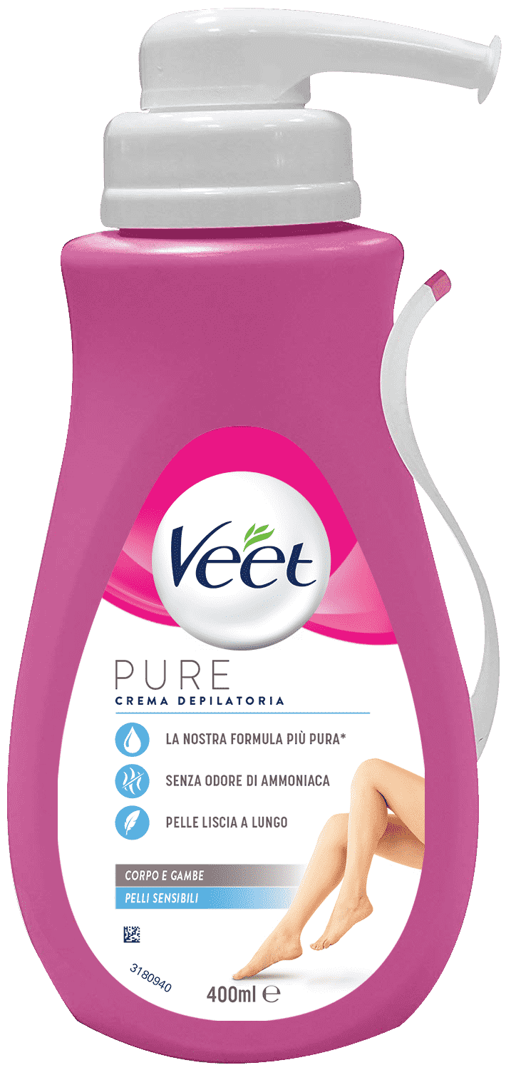 Veet Pure crema depilatoria pelli sensibili, 400 ml