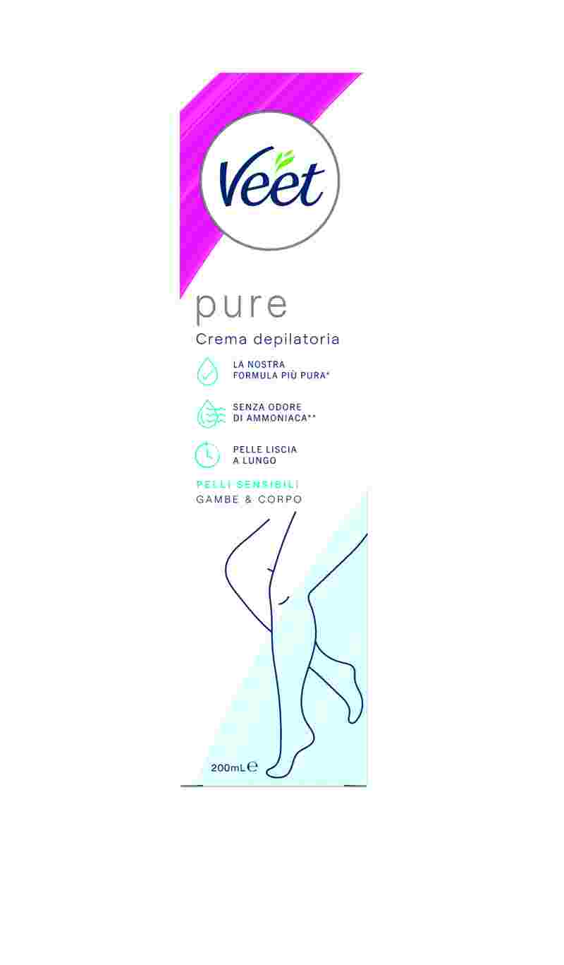 Veet Pure crema depilatoria pelli sensibili, 200 ml