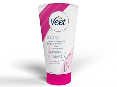 Veet Pure crema sotto la doccia depilatoria pelli normali, 150 ml