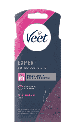 Veet Expert™ strisce depilatorie viso pelli normali, 12 pezzi