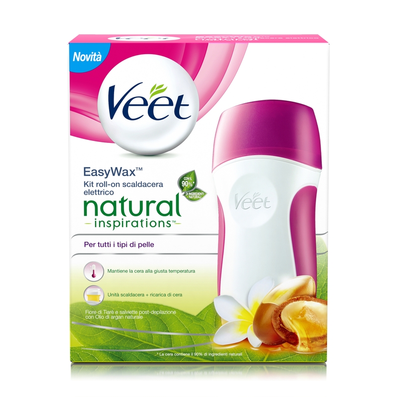 Veet Easy Wax Kit Natural Inspirations Fiore Tiarè & Argan Oil 